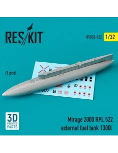Mirage 2000 RPL 522 external fuel tank 1300lt (3D Printed), 1/32 - ...