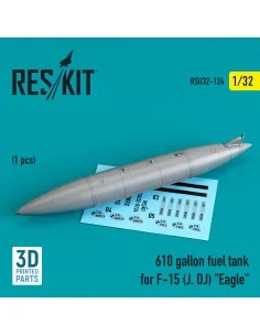 610 gallon fuel tank for F-15 (J, DJ) Eagle (1 pcs) (3D Printed), 1...