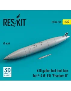 610 gallon fuel tank late for F-4 (E, EJ) Phantom II (1 pcs) (3D Pr...