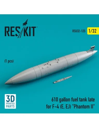610 gallon fuel tank late for F-4 (E, EJ) Phantom II (1 pcs) (3D Pr...