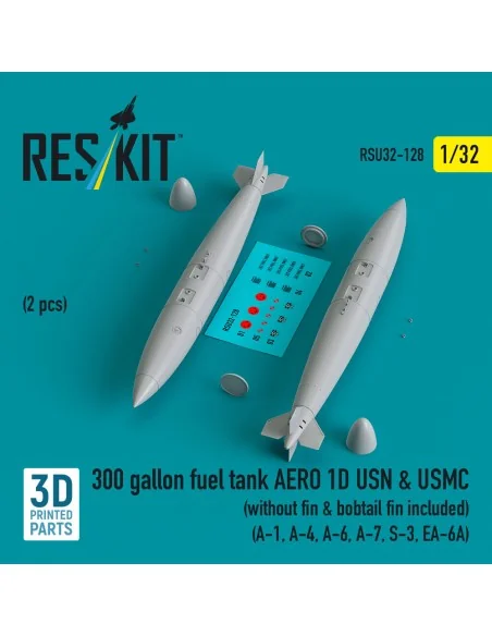 300 gallon fuel tank AERO 1D USN & USMC (2 pcs) (without fin & bobt...