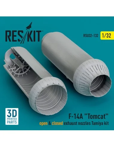 F-14A Tomcat open & closed exhaust nozzles Tamiya kit (3D Printed),...