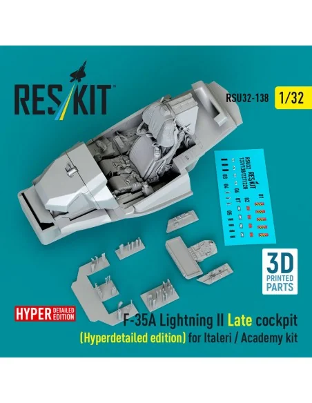 F-35A Lightning II Late cockpit (Hyperdetailed edition) for Italeri...