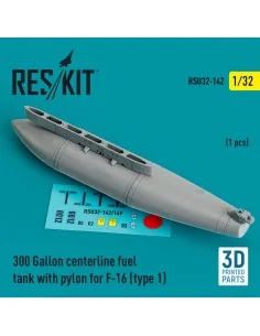 300 Gallon centerline fuel tank with pylon for F-16 (A/B/C/D/E/F/I)...