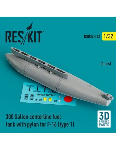 300 Gallon centerline fuel tank with pylon for F-16 (A/B/C/D/E/F/I)...