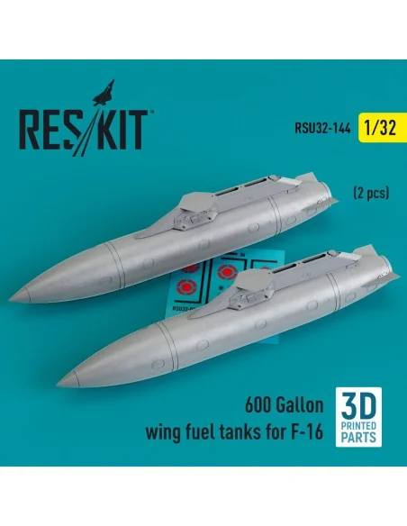 600 Gallon wing fuel tanks for F-16 (CJ/DJ Block 50/52, 50/52+, Suf...