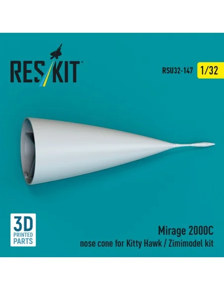 Mirage 2000C nose cone for Kitty Hawk / Zimimodel kit (3D Printed),...