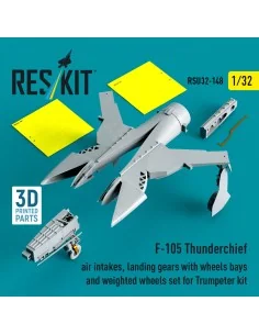 F-105 Thunderchief air intakes, landing gears with wheels bays and ...
