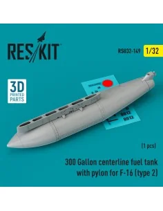 300 Gallon centerline fuel tank with pylon for F-16 (A/B/C/D/E/F/I)...