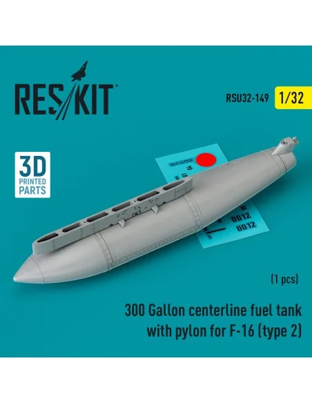 300 Gallon centerline fuel tank with pylon for F-16 (A/B/C/D/E/F/I)...