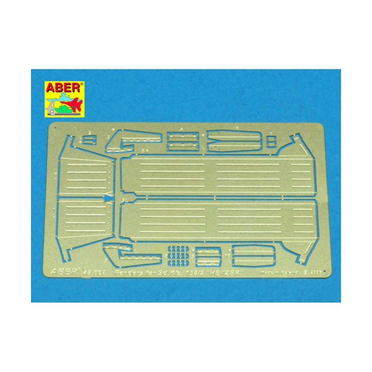 Fenders for Hetzer, 1/48 - Aber Models 48007