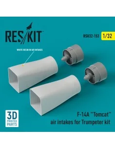 F-14A Tomcat air intakes for Trumpeter kit (3D Printed), 1/32 - Res...