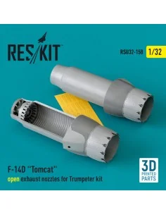 F-14D Tomcat open exhaust nozzles for Trumpeter kit (3D Printed), 1...