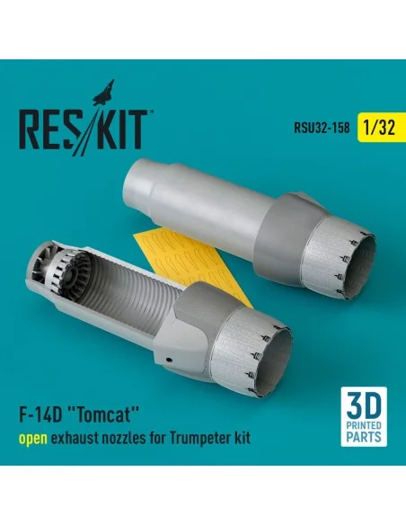 F-14D Tomcat open exhaust nozzles for Trumpeter kit (3D Printed), 1...