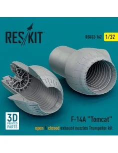 F-14A Tomcat open & closed exhaust nozzles Trumpeter kit (3D Printe...