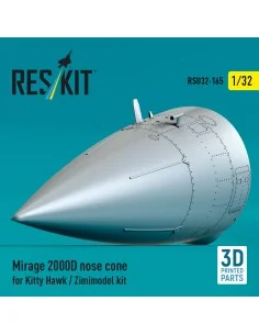 Mirage 2000D nose cone for Kitty Hawk / Zimimodel kit (3D Printed),...