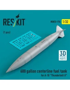 600 gallon centerline fuel tank for A-10 Thunderbolt II (1 pcs) (3D...