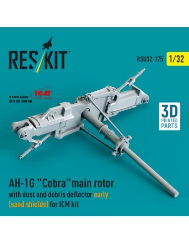 AH-1G Cobra main rotor with dust and debris deflector (sand shields...