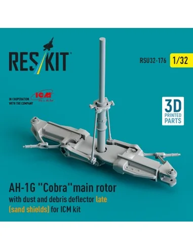 AH-1G Cobra main rotor with dust and debris deflector (sand shields...