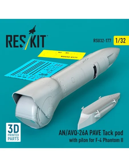 AN/AVQ-26A PAVE Tack pod with pilon for F-4 Phantom II (3D Printed)...