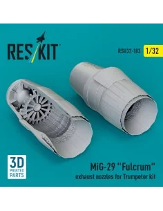 MiG-29 Fulcrum exhaust nozzles for Trumpeter kit (3D Printed), 1/32...