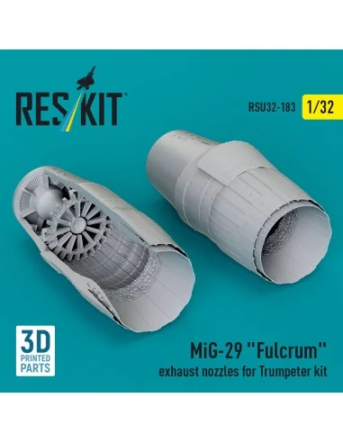 MiG-29 Fulcrum exhaust nozzles for Trumpeter kit (3D Printed), 1/32...