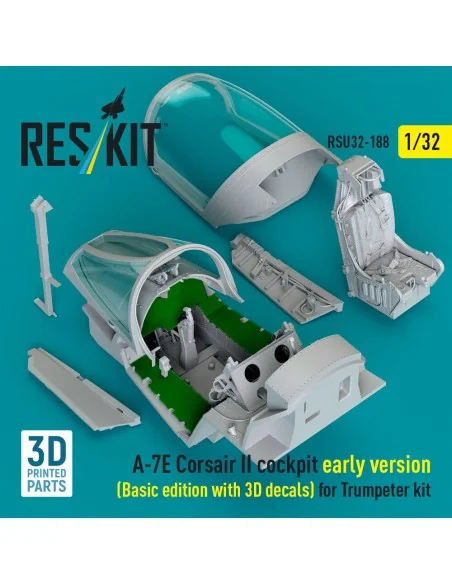 A-7E Corsair II early cockpit (Basic edition with 3D decals) for Tr...