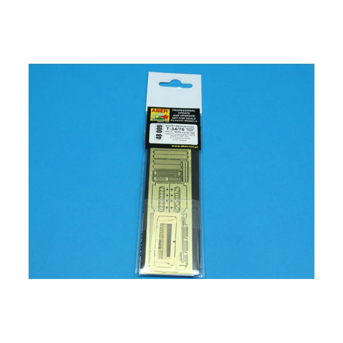 T-34/76 model 1941 vol.2 - grille cover set, 1/48 - Aber Models 48009 T-34/76 model 1941 vol.2 - grille cover set, 1/48 - Aber Models 48009
