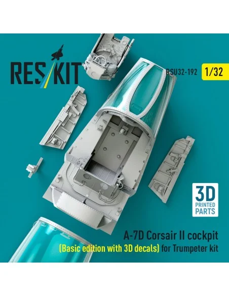 A-7D Corsair II cockpit (Basic edition with 3D decals) for Trumpete...