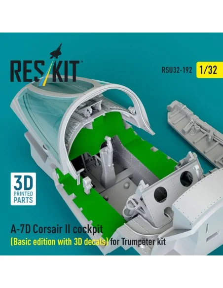 A-7D Corsair II cockpit (Basic edition with 3D decals) for Trumpete...
