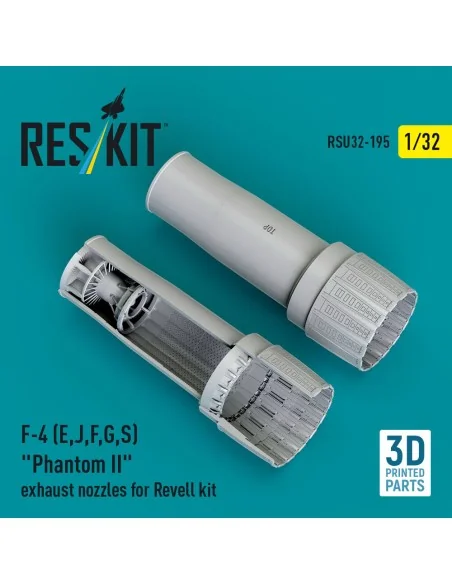 F-4 (E, J, F, G, S) Phantom II exhaust nozzles for Revell kit (3D P...