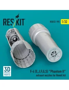 F-4 (E, J, F, G, S) Phantom II exhaust nozzles for Revell kit (3D P... 2
