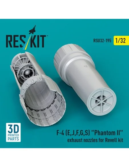 F-4 (E, J, F, G, S) Phantom II exhaust nozzles for Revell kit (3D P...