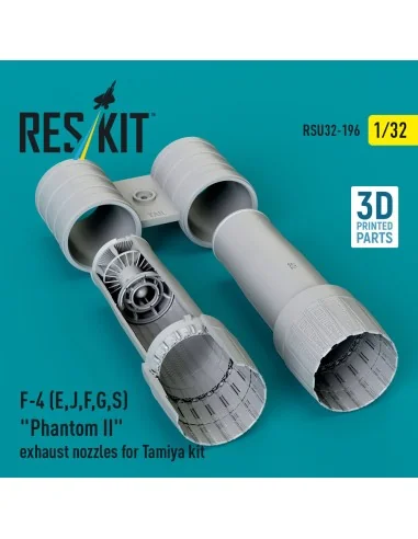 F-4 (E, J, F, G, S) Phantom II exhaust nozzles for Tamiya kit (3D P...