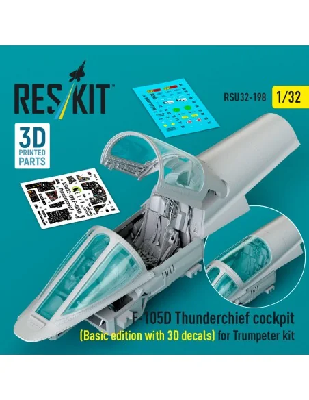 F-105D Thunderchief cockpit (Basic edition with 3D decals) for Trum...