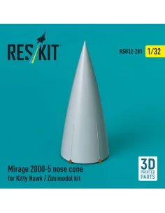 Mirage 2000-5 nose cone for Kitty Hawk / Zimimodel kit (3D Printed)...