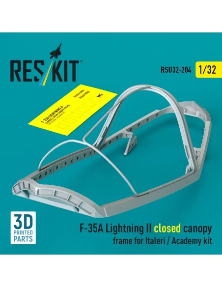 F-35A Lightning II closed canopy frame for Italeri / Academy kit (3...