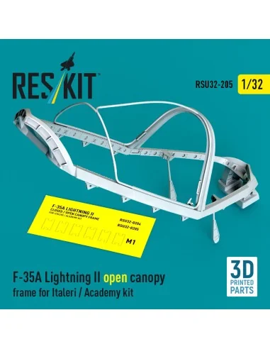 F-35A Lightning II open canopy frame for Italeri / Academy kit (3D ...