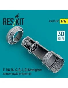 F-104 (A, C, D, J, G) Starfighter exhaust nozzle for Italeri kit (3...