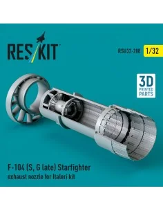 F-104 (S, G late) Starfighter exhaust nozzle for Italeri kit (3D Pr...