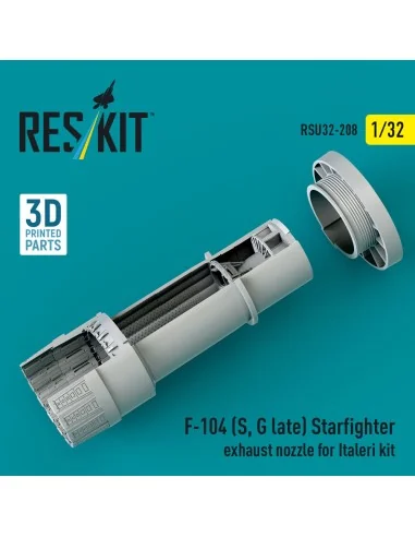 F-104 (S, G late) Starfighter exhaust nozzle for Italeri kit (3D Pr...