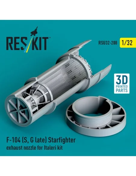 F-104 (S, G late) Starfighter exhaust nozzle for Italeri kit (3D Pr...