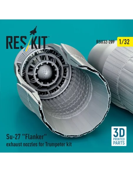 Su-27 Flanker exhaust nozzles for Trumpeter kit (3D Printed), 1/32 ...