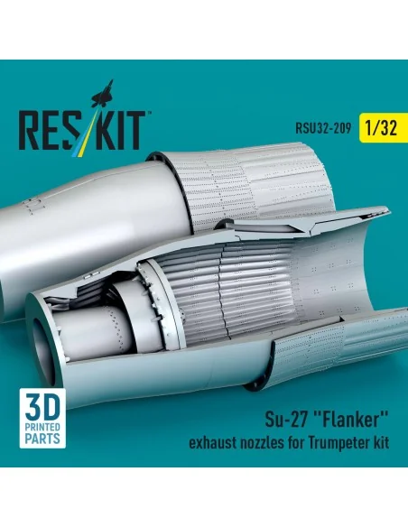 Su-27 Flanker exhaust nozzles for Trumpeter kit (3D Printed), 1/32 ...