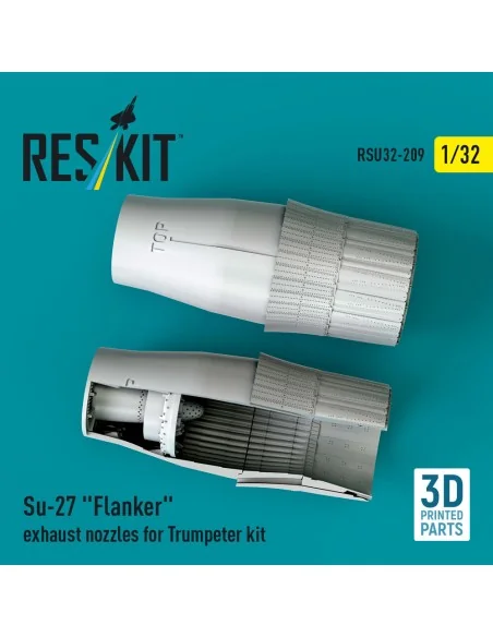 Su-27 Flanker exhaust nozzles for Trumpeter kit (3D Printed), 1/32 ...