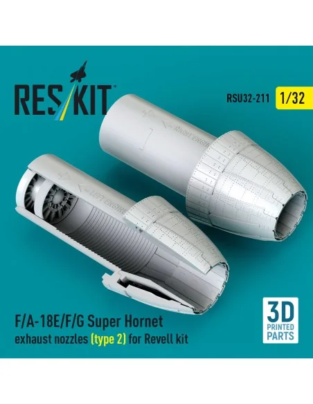 F/A-18E/F/G Super Hornet exhaust nozzles (type 2) for Revell kit (3...