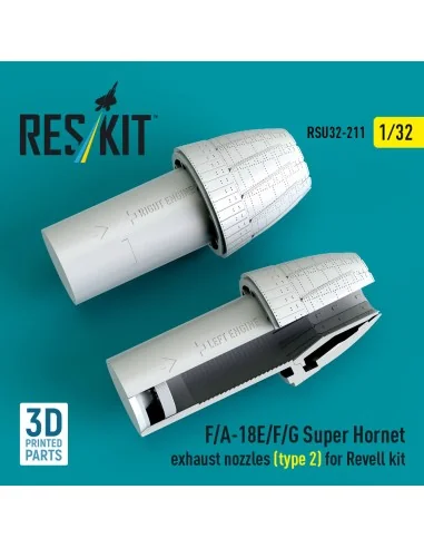 F/A-18E/F/G Super Hornet exhaust nozzles (type 2) for Revell kit (3...