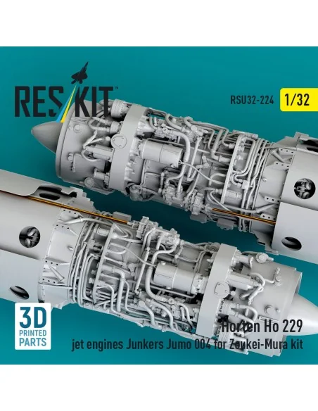 Horten Ho 229 jet engines Junkers Jumo 004 (2 pcs) (3D Printed) for...