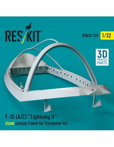 F-35 (A/C) Lightning II close canopy frame for Trumpeter kit (3D Pr...