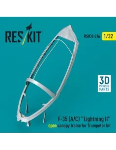 F-35 (A/C) Lightning II open canopy frame for Trumpeter kit (3D Pri...